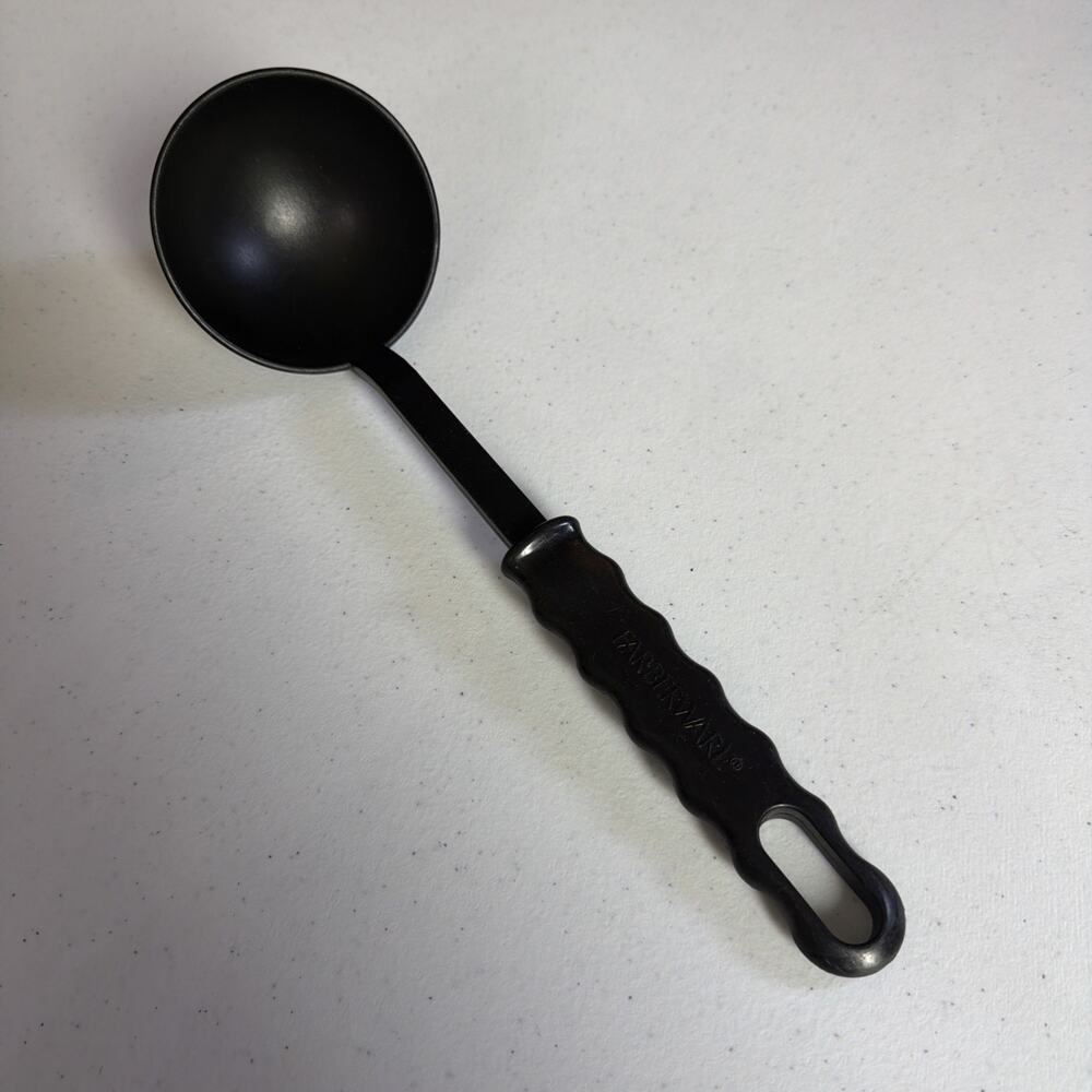 Farberware Black LADLE Nylon Plastic Easy Prep Dishwasher safe soup 13"